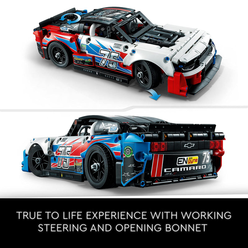 LEGO Technic NASCAR Next Gen Chevrolet Camaro ZL1 Model Car Building Kit, Toy Racing Vehicle, Collectible Motorsport Construction Set 42153