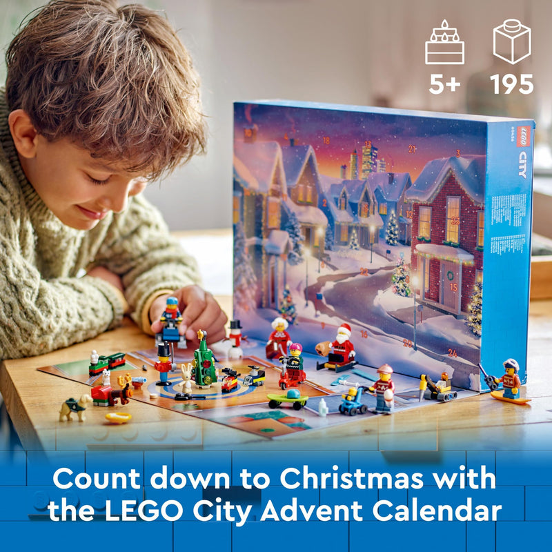 LEGO City Advent Calendar 2024, Countdown to Christmas Set, Toy for 5 Plus Year Old Boys & Girls, with 24 Surprises for Kids, Fun Characters Include Santa and Mrs. Claus Minifigures 60436 - Gift Guide