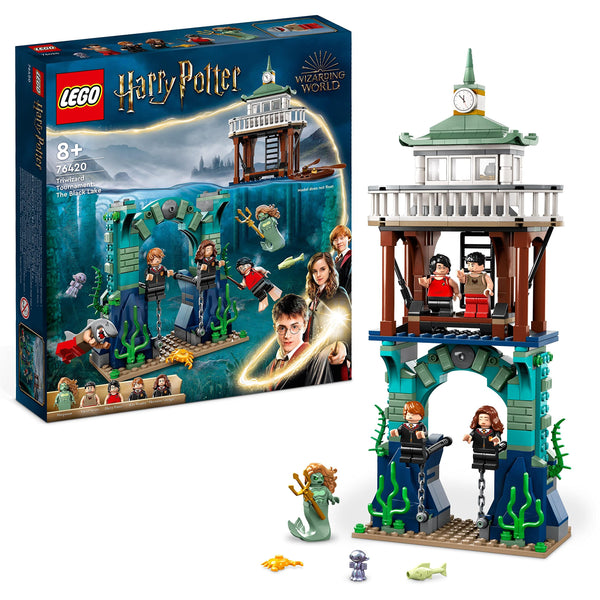 LEGO Harry Potter Triwizard Tournament: The Black Lake, Goblet of Fire Building Toy Playset for Kids, Boys & Girls with Boat Model and 5 Minifigures 76420