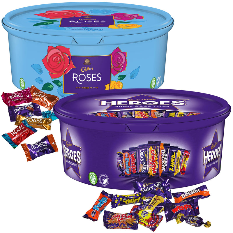 Cadbury Christmas Hamper by Cadbury Gifts Direct- Heroes, Roses, Selection Box, Candy Cartons - Gift Guide