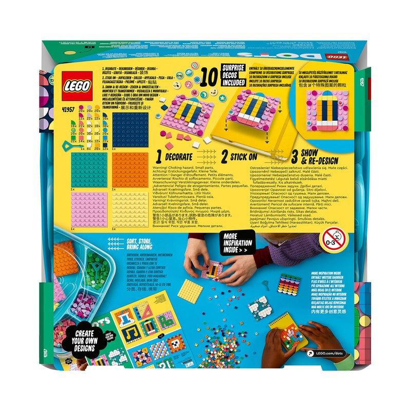 LEGO DOTS Adhesive Patches Mega Pack 41957 DIY Craft Kit; A Fun Arts-And-Crafts Activity That Inspires Creativity; Makes an Imaginative Personalised Design Gift for Crafts Lovers Aged 6+ (486 Pieces)