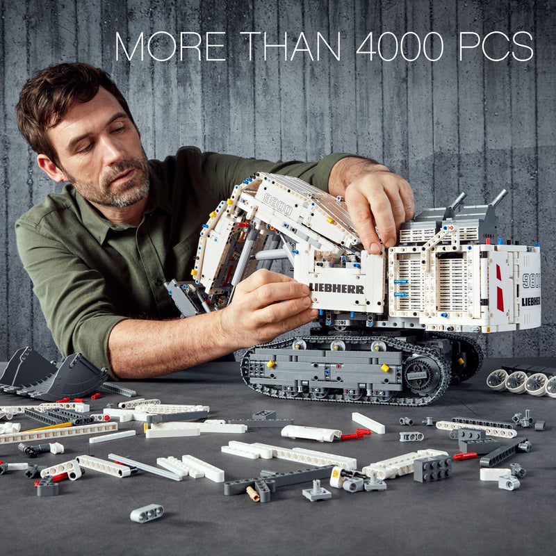 LEGO 42100 Technic Control Liebherr R 9800 RC Excavator, Remote App Controlled Advanced Construction Set, with Interactive Motors