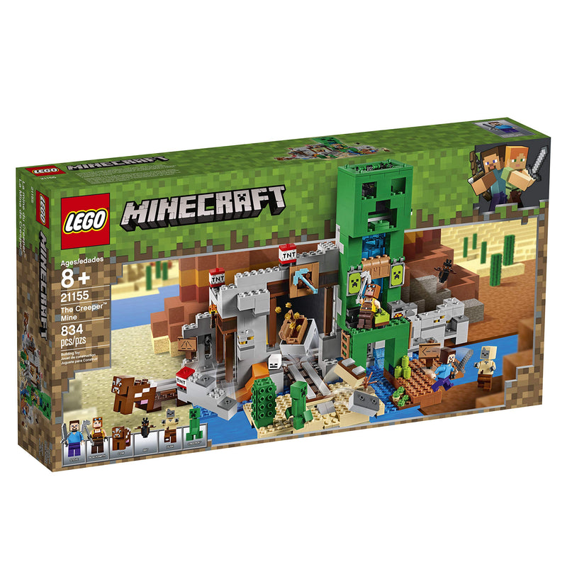 LEGO Minecraft The Creeper Mine 21155 Building Kit, New 2019 (834 Pieces)