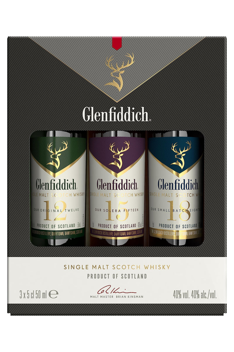 Glenfiddich Single Malt Scotch Whisky Taster Gift Pack, 3 x 5 cl