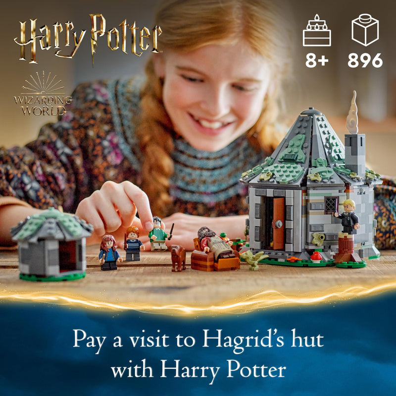 LEGO Harry Potter Hagrid’s Hut: An Unexpected Visit, Toy House for 8 Plus Year Old Kids, Boys & Girls, Includes Dragon and Dog Figures plus 5 Character Minifigures Hermione & Ron, Gift Idea 76428