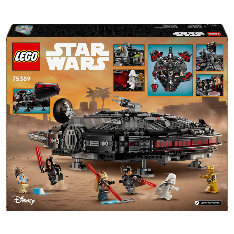 LEGO Star Wars The Dark Falcon Starship Set, Vehicle Building Toy for 10 Plus Year Old Boys & Girls, with 6 Minifigures Incl. C-3PO, Birthday Gift for Kids and Fans 75389