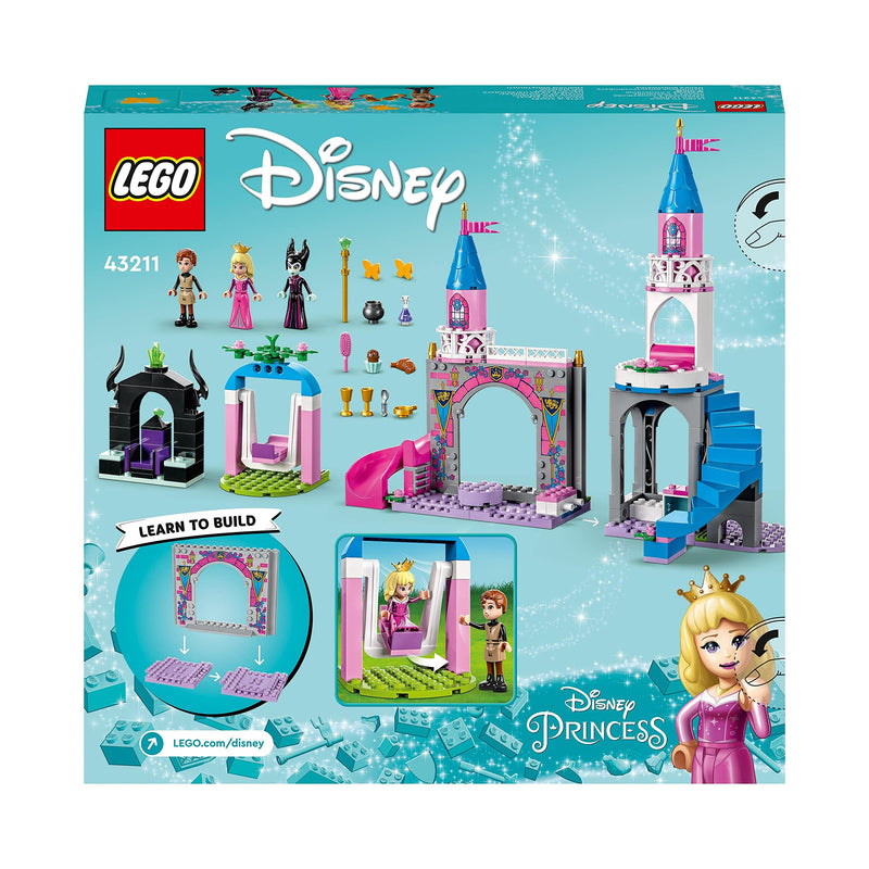 LEGO Disney Princess Aurora's Castle, Builable Toy Playset with Sleeping Beauty, Prince Philip and Maleficent Mini-Doll Figures, Toys for Kids, Girls and Boys Aged 4+ 43211