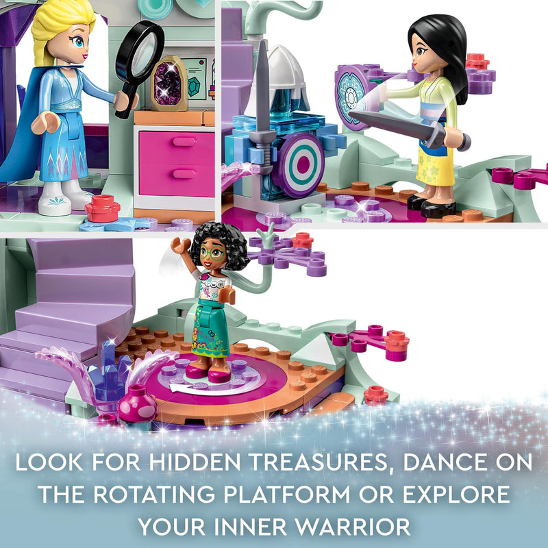 LEGO | Disney The Enchanted Treehouse with 13 Mini-Doll Figures including Princess Jasmine, Elsa, Anna & Moana, 2-Level Buildable Toy, Gift for Kids, Girls, Boys Aged 7 Plus, Disney 100 Set 43215
