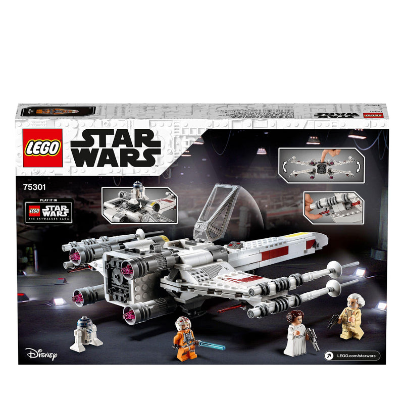 LEGO 75301 Star Wars Luke Skywalker X-Wing Fighter Toy with Princess Leia and R2-D2 Droid Figure