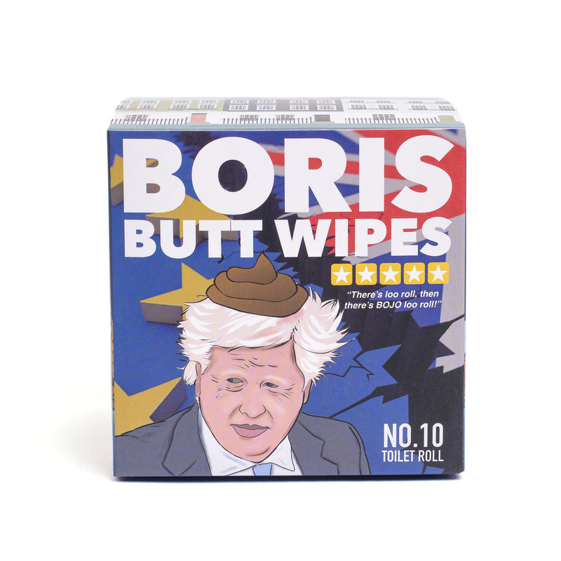 Boris Johnson Toilet Paper - Funny Printed Loo Roll in Novelty Gift Box - Brexit Special Boris Butt Wipes