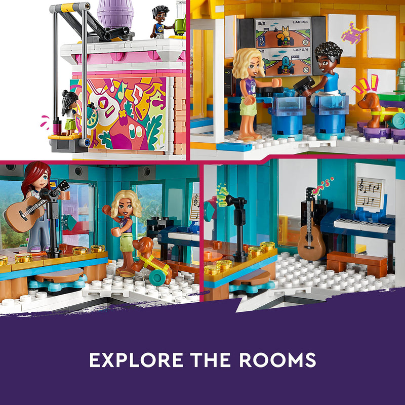 LEGO Friends Heartlake City Community Centre Modular Building Set, Toy Birthday Gift Idea for Kids, Girls, Boys with Art and Recording Studios, Gaming Room plus Pickle the Dog and More 41748