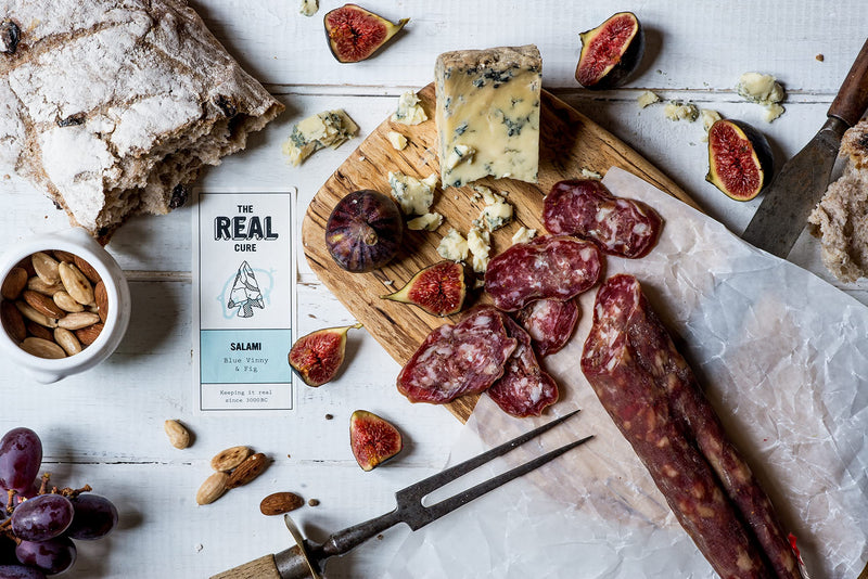 The Real Cure - British Pork Charcuterie Selection Box - A Selection of Award Winning Products in a Fluted Hamper Box - Gift Guide