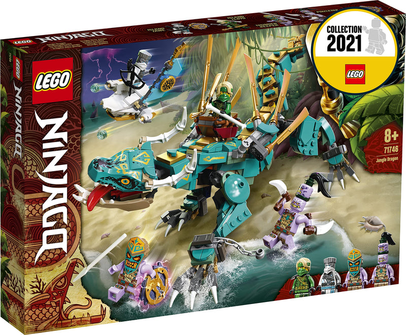 LEGO 71746 NINJAGO Jungle Dragon Building Set, with Ninja Lloyd and Zane Minifigures, Toys for 8 + Years Old Boys and Girls