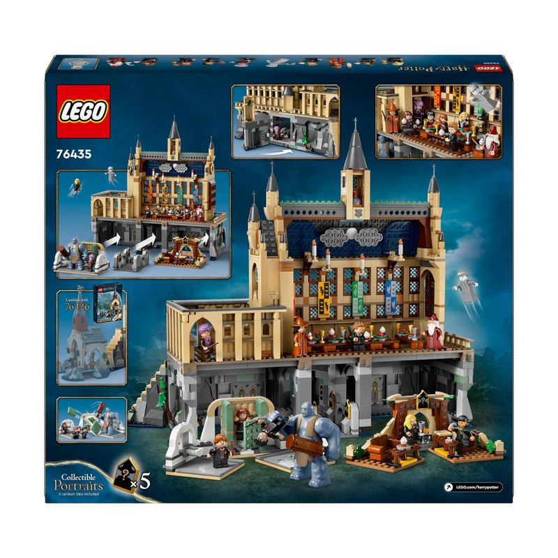 LEGO Harry Potter Hogwarts Castle: The Great Hall Set, Collectible Toy Playset for Kids, Boys & Girls, with 11 Minifigures Incl. Hermione Granger and Ron Weasley, Wizarding World Gift for Fans 76435