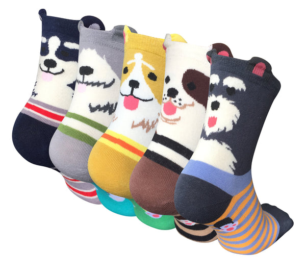 “5 Pairs Womens Cute Dog Patterned Animal Socks Colorful Funny Casual Cotton Novelty Crew Socks Christmas,One Size” - Gift Guide