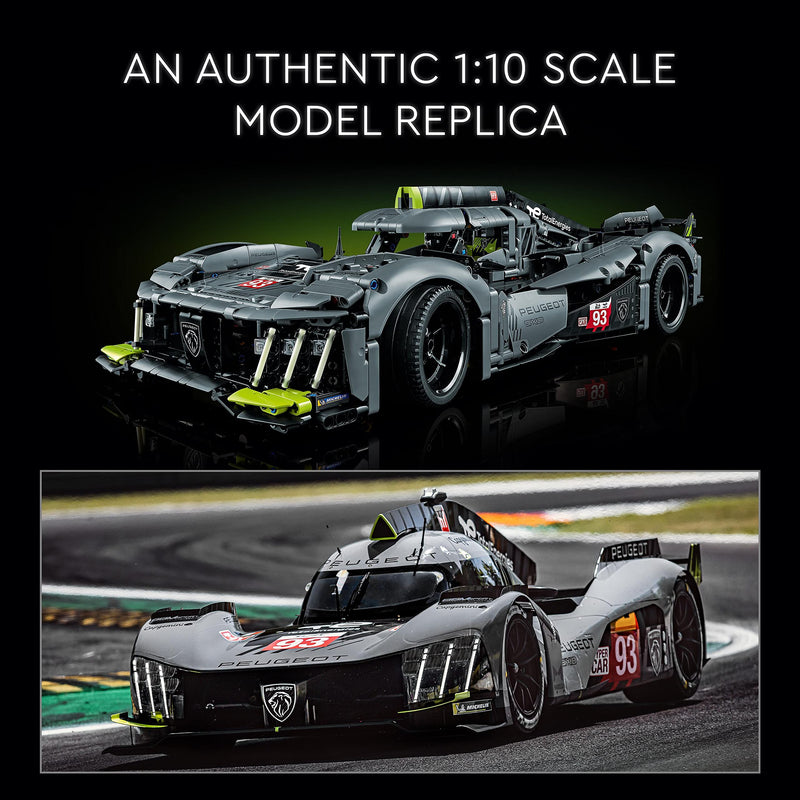 LEGO Technic PEUGEOT 9X8 24H Le Mans Hybrid Hypercar, Iconic Racing Car Model Kit For Adults to Build, 1:10 Scale, Collectible Advanced Motorsport Set, Gift for Men, Women, Him or Her 42156