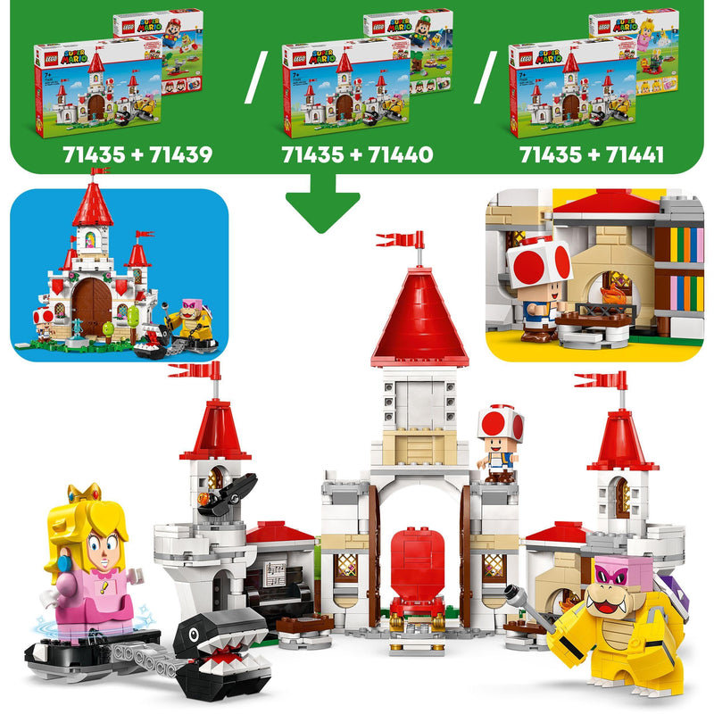 LEGO Super Mario Battle with Roy at Peach’s Castle Set, Nintendo Character Building Toy for 7 Plus Year Old Boys & Girls, with 3 Figures, Adventure Playset, Gifts for Kids and Gamers 71435