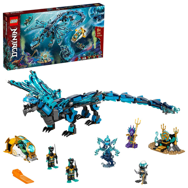 LEGO 71754 NINJAGO Water Dragon Toy, Building Set with 5 Minifigures inc. Nya and Scuba Zane, plus Weapons, Ninja Gifts for 9 Plus Years Old Kids, Boys & Girls