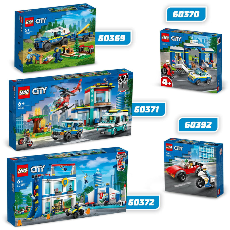LEGO City Police Bike Car Chase Toy with Racing Vehicle & Motorbike Toys for 5 Plus Year Olds, Kids Gift Idea, Set featuring 2 Officer Minifigures 60392