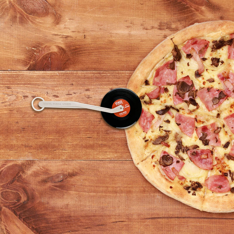 Pizza Wheel Cutter Vintage Vinyl Record - Novelty Gifts for Men Pizza Wheel Cutter Slicer - Novelty Gifts - Quirky Kitchen Aid - Gadgets for Men - Unique Gadget - Pizza Oven Accessories - by TRIXES