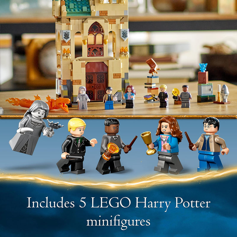 LEGO Harry Potter Hogwarts: Room of Requirement, Castle Toy for 8 Plus Year Old Kids, Boys and Girls, with Transforming Fire Serpent Figure, Deathly Hallows Modular Building Set 76413