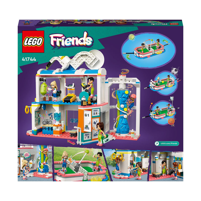 LEGO Friends Sports Centre Building Toy with Football, Basketball and Tennis Games To Play plus Climbing Wall and 4 Mini-Dolls, Heartlake City Gift for Kids Age 8 Plus 41744