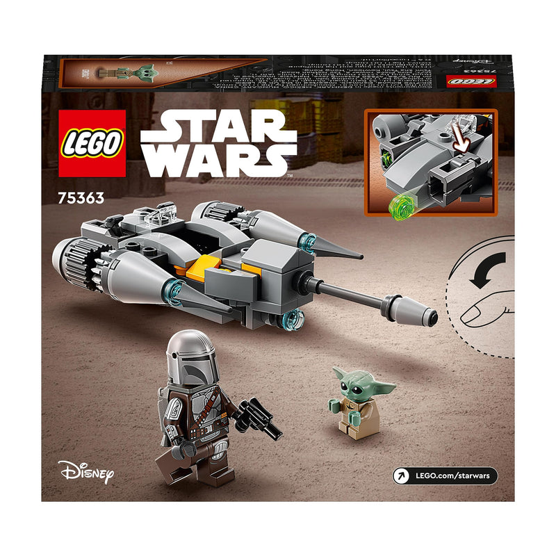 LEGO Star Wars The Mandalorian N-1 Starfighter Microfighter Microscale Building Toy, The Book of Boba Fett Vehicle with Grogu Baby Yoda Figure, Gifts for Kids, Boys, Girls Aged 6 Plus 75363