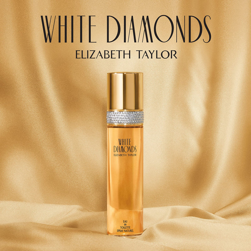 Elizabeth Taylor White Diamonds 50ml Eau de Toilette, 4-piece Fragrance Gift Set, floral chypre perfume, luxury fragrance gifting for Women