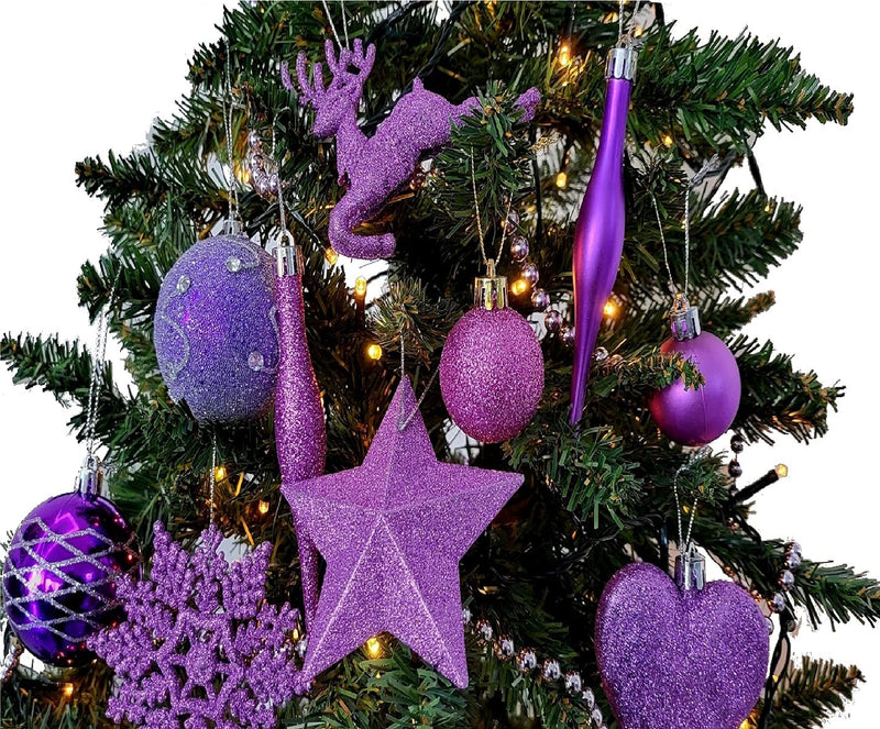 3m Bead Garland Luxury Christmas Tree & Room Decoration 8mm Bead 3m Chain (Lilac) - Gift Guide