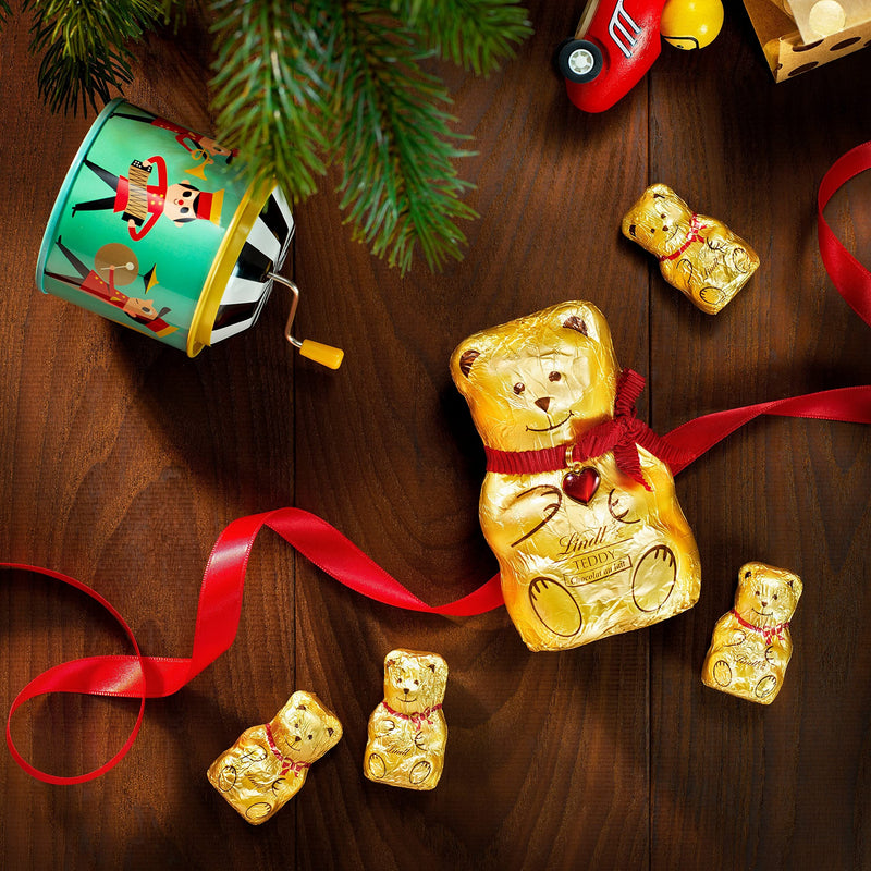 Lindt Milk Chocolate Teddy Gold Christmas Tree Decorations | Contains 6 Teddies, 60g | Stocking Filler for Him and Her | Gift Present for Adults and Kids - Gift Guide